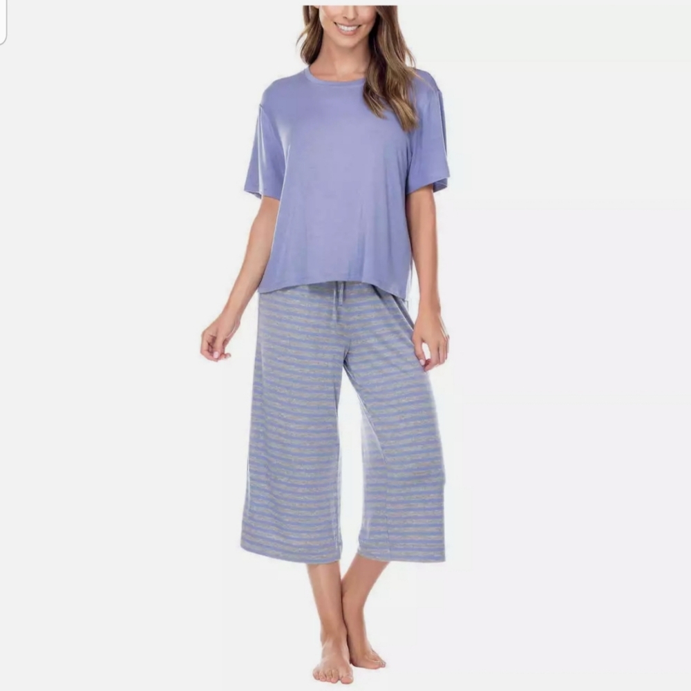 Honeydew Ladies' Jersey Pajama Set Purple Striped
